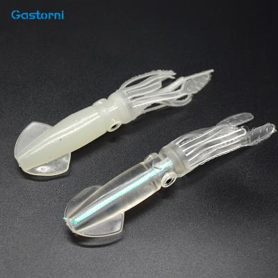 China GASTORNI 8.5g/10.5cm Luminous PVC Plastic Artificial Squid Fishing Lure Soft Fishing Lure Rubber Squid for sale