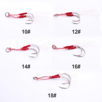 China GASTORNI Wholesale Stainless Steel Offshore Baiting Aid Hooks Double Jig Aid Fishing Jig Lure Aid Slow Hooks for sale