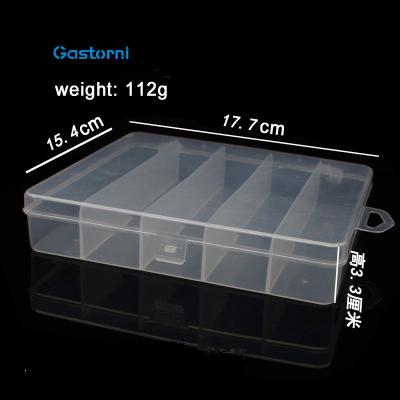 China GASTORNI High Strength Durable Transparent Obvious Plastic Fishing Tackle Box Lure Storage Box Crate for sale