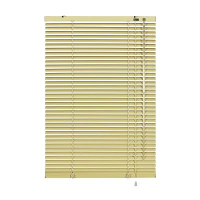 China Sun Shade Yellow Blinds Slates For Bathroom / Plantation Shutter Blinds With Motorized for sale