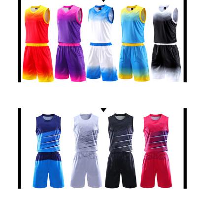 China New Breathable Wholesale Empty Team Basketball Tank Tops To Print Customer Design Basketball Uniform for sale