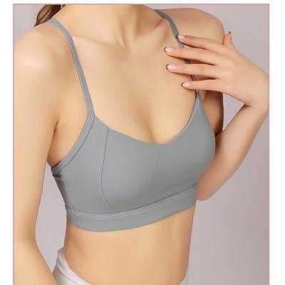 China Women's breathable sports vest gym running to wear sexy underwear yoga bra sportswear ribbed sports bra for sale