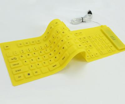 China Promotional Gifts Silicone Folding Keyboard With USB Wired Soft Washable Dustproof Keyboard for sale