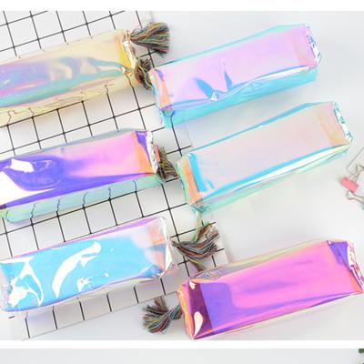 China Schools & Offices PU Colored Pencil Bag Large Capacity Pencil Stationery Bag Creative Magic School Pencil Case for sale