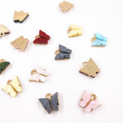 China Plating Hot Selling Dangle Pendants or New Product Dangle Charms Plastic Butterfly Charms for sale