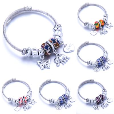 China Charm Bracelets The Fine Quality Fashion Stainless Steel Jewelry Charm Bracelets Bangle for sale