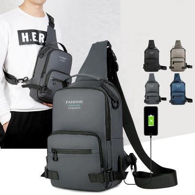 China 2021 New Lightweight Travel Bag Fashion Business Durable Single Cross - Body Bag Men Nylon Chest Sling Bag for sale