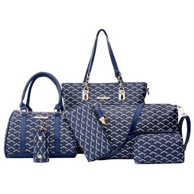 China Buy 1 Get 5 Free Wholesale Ladies Purses 6pcs Set Handbags For Women Large Capacity Bags for sale