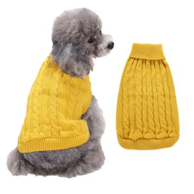 China 2021 Sustainable New Product Designer Dog Sweater Winter Pet Knit Jumper Dog Overall Outfit Clothing for sale