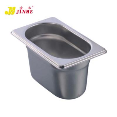 China Hot Selling EU/US/PC/Non-stick/Perforated JINHE Rectangle Stainless Steel Traditional Depth 1/3 Size Food Pans Standard 1/2 GN Pan for sale