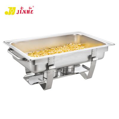 China JINHE Stainless Steel Non-Stick Stackable Serving Rack Food Rotating Chafing Dishes for sale