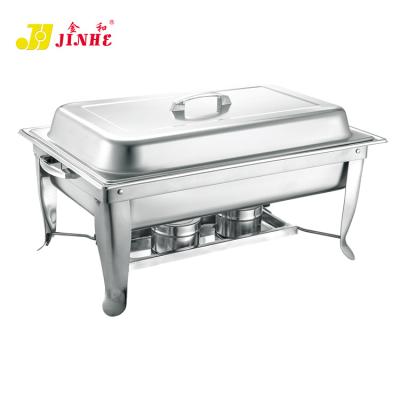 China Various JINHE Dishes Canton Chafing Dish Buffet Set Non-stick Economic Revolving Food Warmer for sale