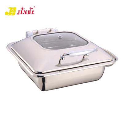 China JINHE Non-stick Stainless Steel Electric Heater Folldable Elegant Circular Chafing Dishes For Chafing Dish for sale