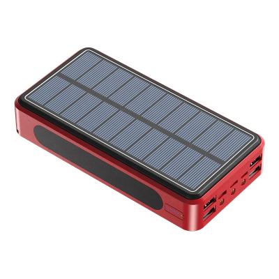 China Support Fast Portable Travel Charging Power Bank 30000mAh Solar Solar Charger Powerbank For Mobile Phones for sale