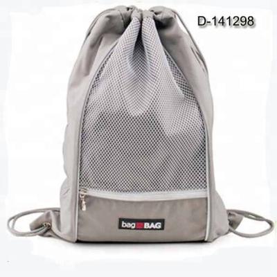 China Gift Bag Custom Design Mesh Drawstring Backpacks for sale