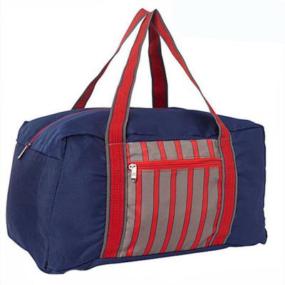 China Promotional Duffle Bag Polyester Polyester Travel Duffle Carry On Bag With Zipper Front Pocket for sale