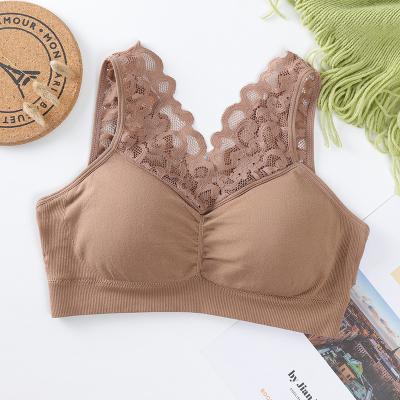 China Hot Selling Seamless The Most Popular Lady Sports Girl's Sin Seamless Bra Wireless Lace Costuras Underwear For Women for sale