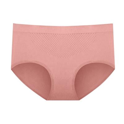 China Hot Selling Comfortable Breathable Underwear Antibacterial 3 Layer Cotton Traceless Nylon Panties For Women for sale