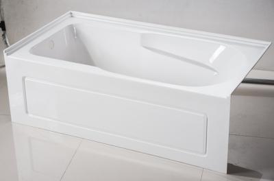 China cUPC skirted acrylic bathtub sizes three sides double tile flange 4mm pure acrylic sheet for sale