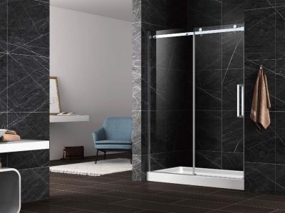 China Sliding shower door with flat sliding stainless steel 304 rail shower enclosure 60