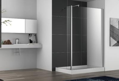 China Rectangular shower door with stainless steel 304 U channel and support bar for sale