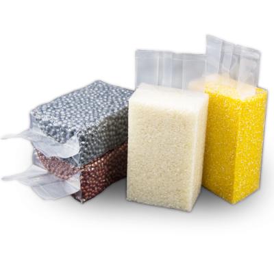 China Recyclable Wholesale Clear Vacuum Seal Bags Plastic Bags For Rice Packaging  Food Packaging Nylon Rice Brick Bag for sale