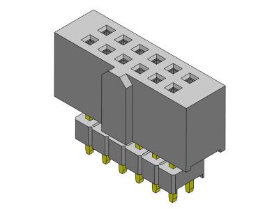 China 2*2PIN To 2*40PIN Female Header 2.54 Mm Dual Row Elevated Press Fit TYPE zu verkaufen