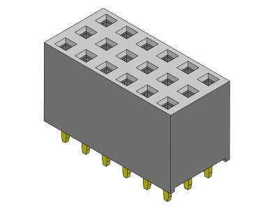 China Triple Row Dip TYPE Female Pin Connector 2.54 Mm 3*3PIN To 3*40PIN for sale