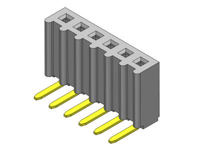 China 2.54mm Right Angle PCB Header Connector Pin Header Female Dip TYPE 1*2PIN To 1*40PIN zu verkaufen