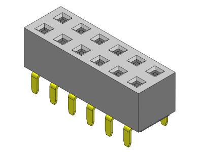 중국 Female Header Connector 2.54mm Dual Row Dual Entry TYPE 2*2PIN To 2*40PIN H=5.00mm 판매용