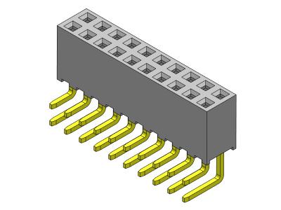 China 2*2PIN To 2*40PIN Dip Connectors 2.00mm Dual Row R/A Dip TYPE zu verkaufen