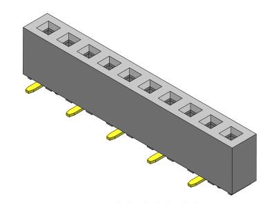 China 2.00mm Single Row SMT TYPE PCB Header Connector 1*2PIN To 1*40PIN H=4.30mm zu verkaufen