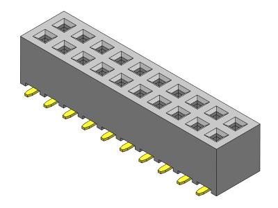 China 2.00mm Low Profile Female Header SMT TYPE 2*2PIN To 2*40PIN for sale