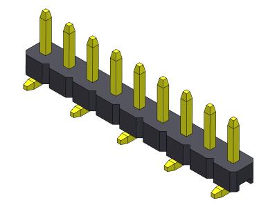 China 2.00mm Single Row PCB Header Connector SMT TYPE 1*2PIN To 1*40PIN H=2.00MM zu verkaufen