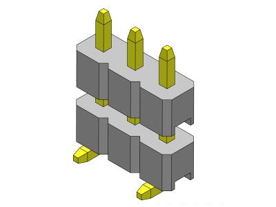 China SMT TYPE PCB Header Connector 2.00mm Single Row Pin Header 1*2PIN To 1*40PIN for sale