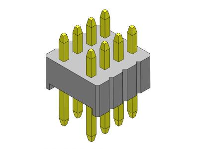 China Pin Header Connector 1.27mm Serise Dual Row Straight Type 1.27*2.54mm 2*2PIN To 2*50PIN SQ0.46mm for sale