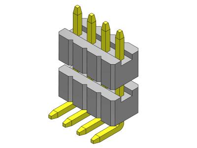 China 1.27mm Pin Female Header Connector 1*2PIN To 1*50PIN SQ0.40mm for sale