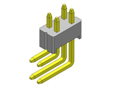 China 1.27*2.54mm Pin Female Header Connector Dual Row R/A  2*2PIN To 2*50PIN for sale