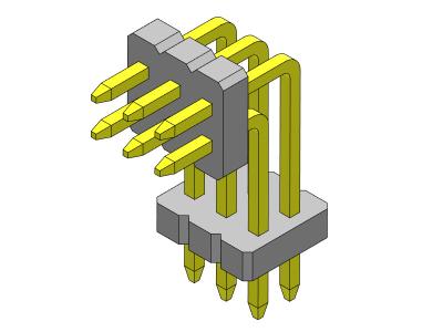 China 1.27mm Female Pin Header Connector Dual Row 2*2PIN To 2*50PIN SQ0.40mm for sale