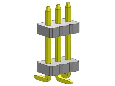 China SMT Pin Female Header Connector 1*2PIN To 1*40PIN SQ0.40mm for sale