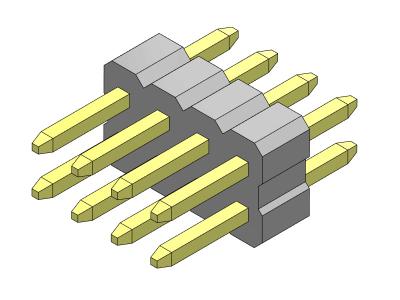 China 2*3PIN To 2*40PIN Pin Female Header Connector 1.00mm Dual Row Straight Type for sale