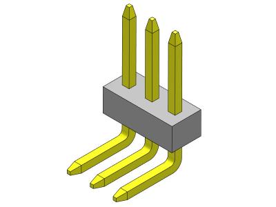 China 1.00mm Pin Female Header Connector R/A Pin Electrical Connectors 1*2PIN To 1*40PIN for sale