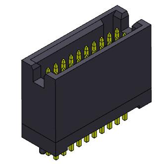 China 1.0AMP 1.27mm Box Header Dual Row Stright Dip Type 300V AC/DC for sale