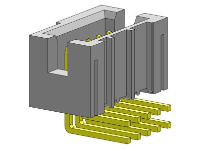 中国 1.27mm Box Header Connector Dual Row R/A Dip Type 1.0AMP 販売のため