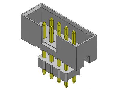 Cina Dual Row Box Header Connector 2.00mm Elevated Stright Dip Type in vendita