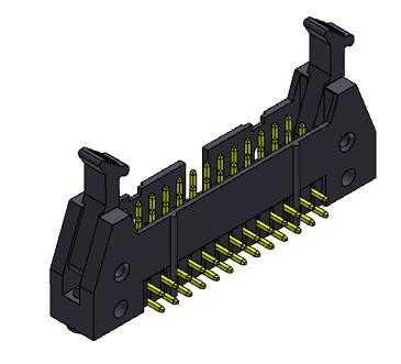 중국 2.00mm Ejector Header Dual Row Right Angle Type Nylon9T 10-68Pin 판매용