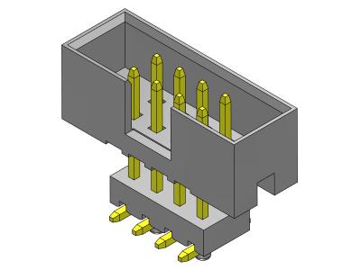 中国 2.00mm Elevated SMT Dip Box Header Connector 2*4-2*25Pin Nylon6T 2AMP 販売のため