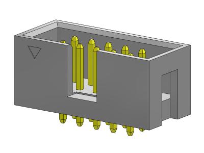 중국 Dual Row Stright Dip 2.54mm Box Header 2*3-2*32Pin 600V AC/DC 판매용