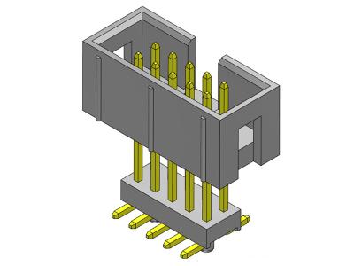 중국 2*3-2*32Pin Box Header 2.54mm Dual Row Elevated SMT Dip Type 판매용