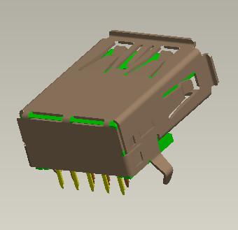 China 1.0Amp Input Output Connectors Usb 3 Connector Right Angle 90° Dip Type zu verkaufen